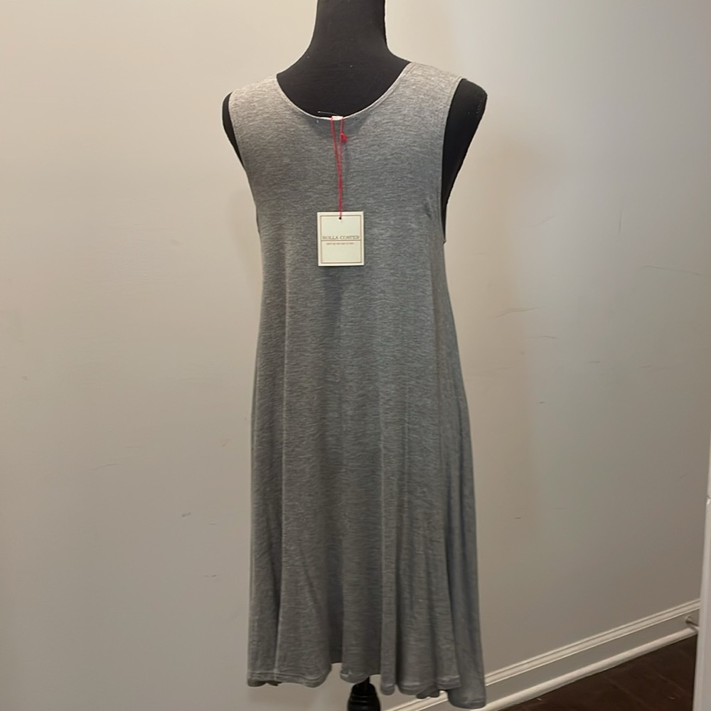 Rolla Coster Summer Dress Size M Gray No Sleeves A-line - Picture 4 of 8